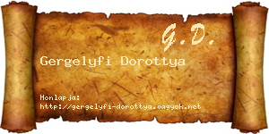 Gergelyfi Dorottya névjegykártya